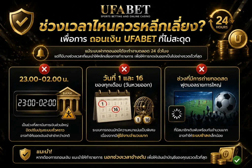 ถอนเงิน UFABET